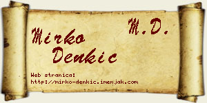 Mirko Denkić vizit kartica